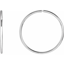 Genuine Sterling Silver 15mm Small Endless Hoop Earrings