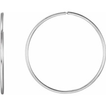 Genuine Sterling Silver 19mm Endless Hoop Earrings