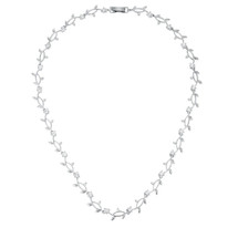 Rhodium Plated Vineyard Station Necklace