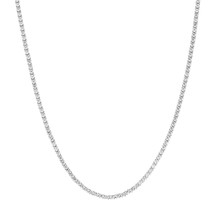 3mm Cubic Zirconia Stainless Steel Tennis Necklace 