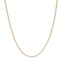 3mm Cubic Zirconia Gold Stainless Steel Tennis Necklace