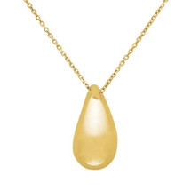 Sterling Silver Gold-Plated Large Teardrop Necklace