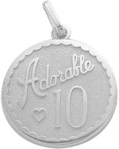 Sterling Silver Adorable #10 Age Expression Pendant