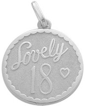 Sterling Silver Lovely #18 Age Expression Pendant