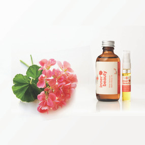 Pure Geranium Inner Beauty Bath & Body Oil can be used in or after bath, applied directly on skin, hair & face, for use in massage and used for refilling your refresher spray for the T Spheres set.
