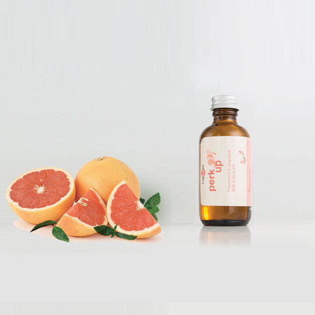 Peppermint & Pink Grapefruit Perk Up Bath & Body Oil can be used in or after bath, applied directly on skin, hair & face, for use in massage and used for refilling your refresher spray for the T Spheres set.