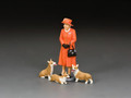 TR016 The Queen & Her Corgis (Tangerine Orange) by King & Country 