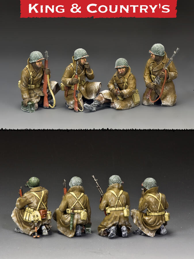 Figurine King & Country BBA101 – Soldats Assis, En Plomb Peint, Collection