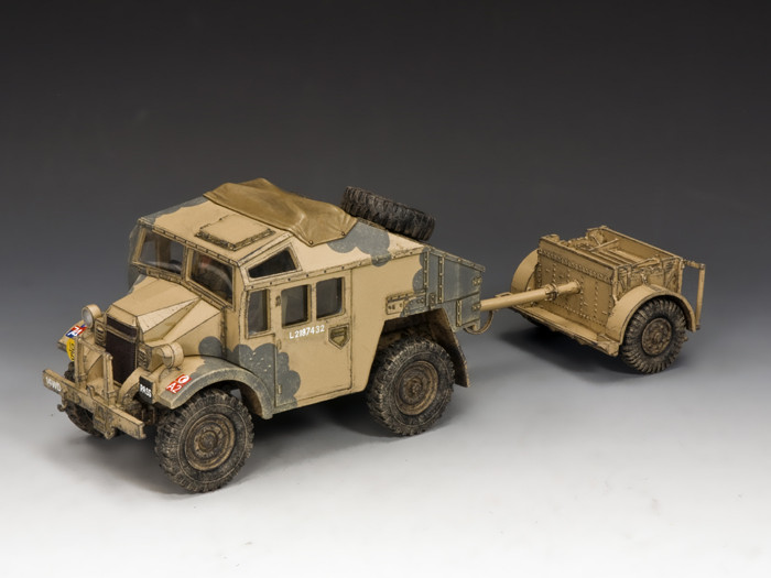 EA085 Desert Quad Gun Tractor & Limber by King and Country