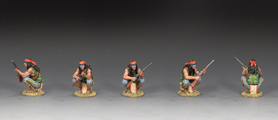 Figurine King & Country TRW188 – Apache Accroupi Avec Winchester – 54mm