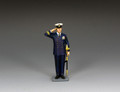 CE111  Royal Navy Commander on parade with Sword by King and Country