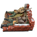 GERSTAL112 German Sniper Team in Ruins - 2 Figure Set by First Legion