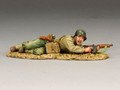 DD147  Lying Prone Officer with Tommy Gun by King & Country (RETIRED)