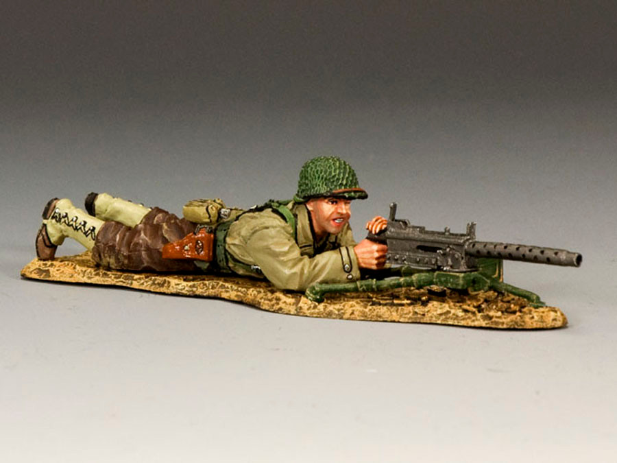 DD149 Prone GI with 30 CAL Machine Gun by King & Country (RETIRED