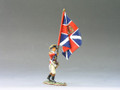 BR035  Marching Officer with Union Flag by King & Country (RETIRED)