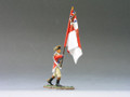 BR036  Marching Officer with Regimental Flag by King & Country (RETIRED)
