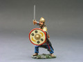 BAR008  Running Warrior with Shield and Spear by King & Country (RETIRED)