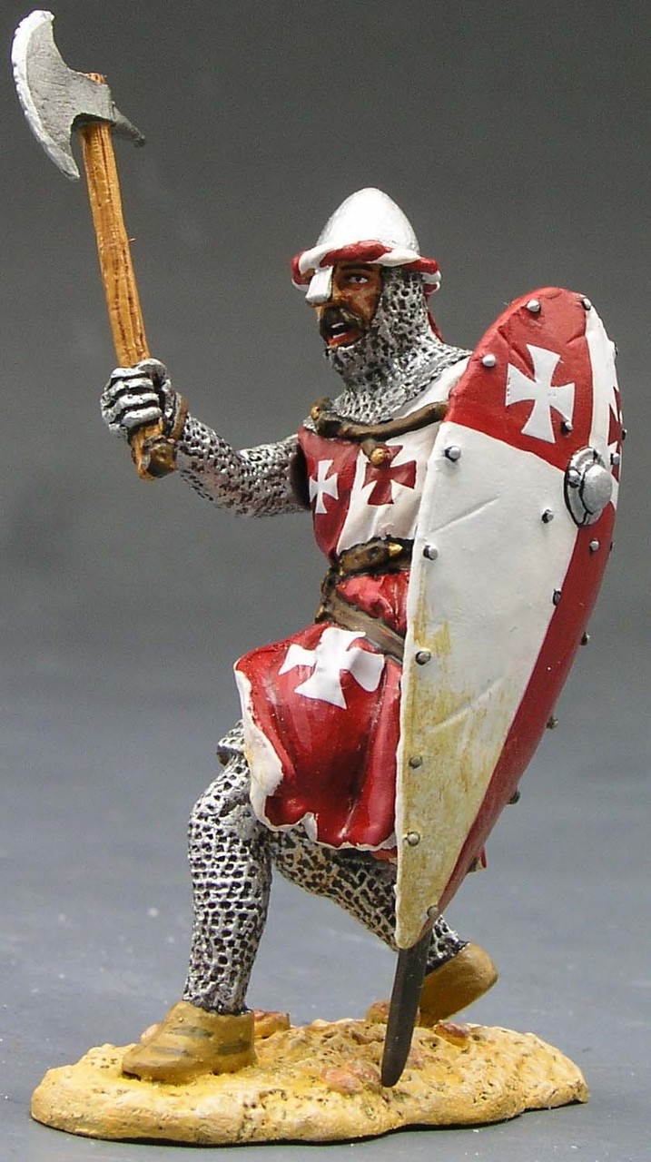 MK018 Attacking Knight with Axe & Shield by King and Country