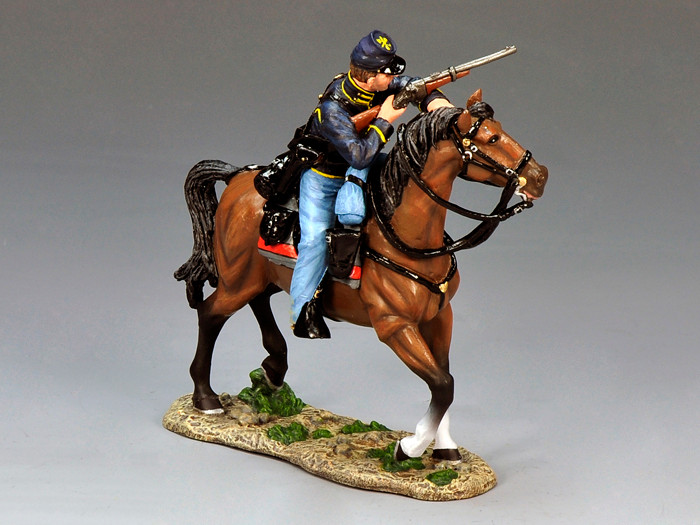 Figurine King & Country CW111 - Cavalier Confédéré Chargeant Sa Carabine - Collection