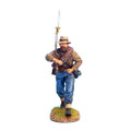 ACW019 Confederate Infantry Advancing - Checkered Blanket Roll by First Legion (RETIRED)