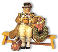 D034  Christmas Mr Pickwick Sitting on a Bench by King & Country (Retired)