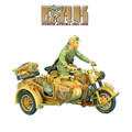 DAK017 German BMW R75 Motorcycle Combination - 15th Pz. Division Recon HQ by First Legion (RETIRED)