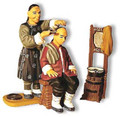 HK037  Street Barber Customer & Washstand by King & Country (Retired)