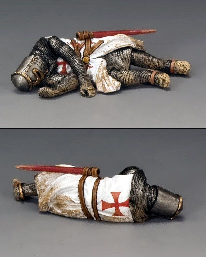 Figurine King & Country MK228 – Chevalier Croisé Tombé Au Combat – 54mm – étain Peint
