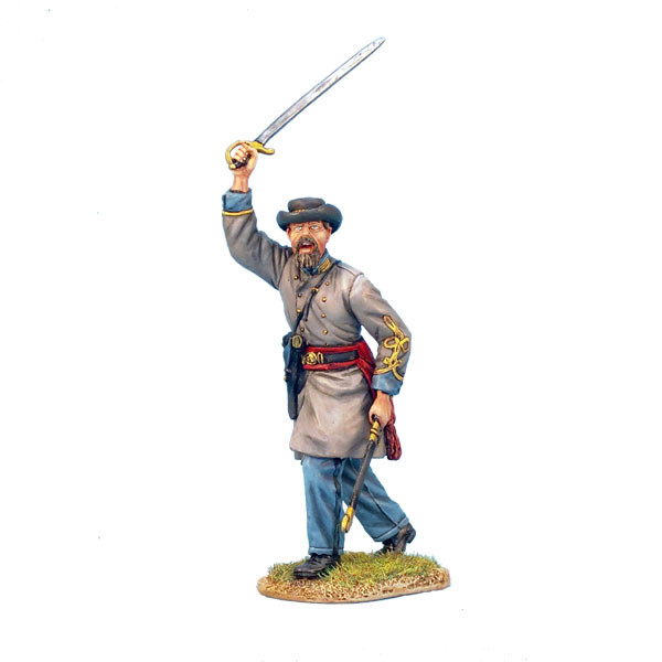 MB001 ACW Confederate Captain Advancing with Sword by First Legion 