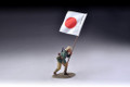 RS022B Japanese Flag Bearer (Khaki Uniform) by Thomas Gunn Miniatures