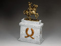 SP092-GR “Australian Lighthorse Bugler (BRONZE) w/Large Equestrian Statue Plinth (Greystone) ”by King and Country