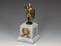 SP087-GR The Medieval Trumpeter on Square Statue Plinth (Greystone) (SP074 + SP087) by King and Country