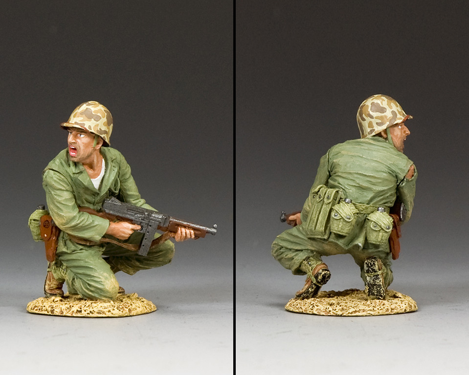 USMC072 Shouting Marine Officer figurines et collections