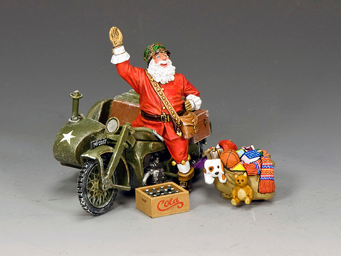 XM017-02 GI Santa On A Motorbike by King and Country