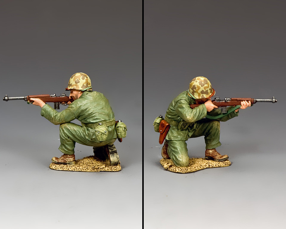 USMC028 Kneeling BAR Gunner by King and Country 