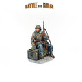 BB029 German Waffen SS Panzer Grenadier Seated on Crate with K98 by First Legion (RETIRED)