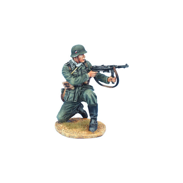 Gerstal069 German Feldwebel Kneeling Firing Mp40 By First Legion Sager S Soldiers Miniatures