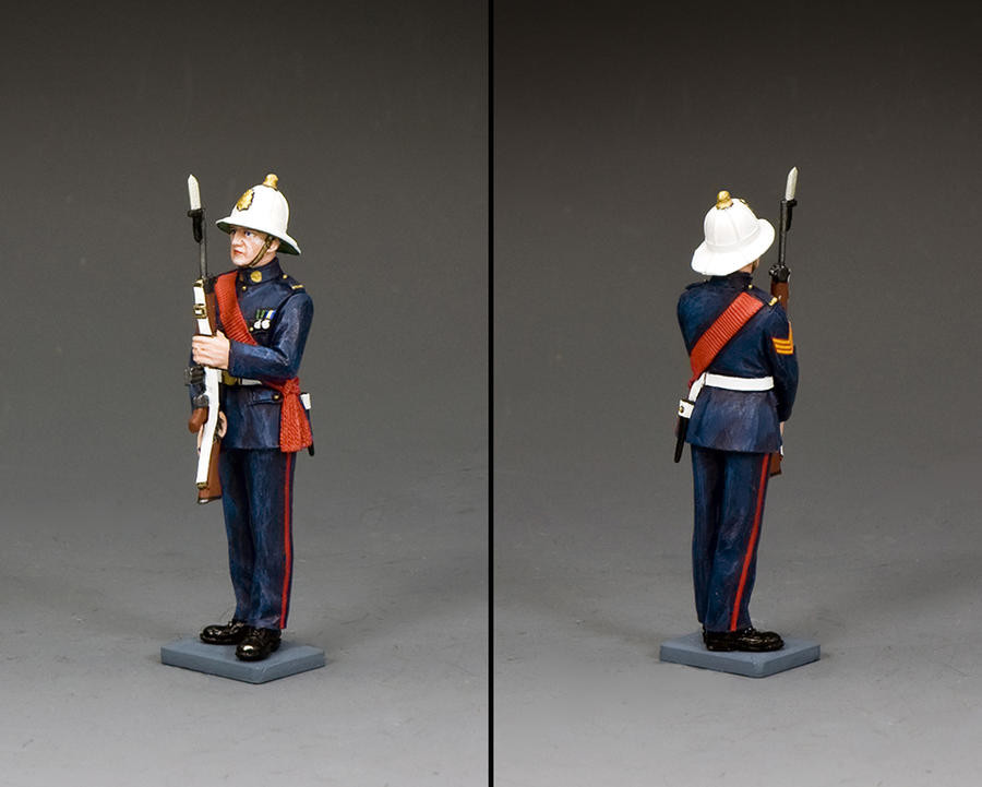 🎖️ Figurine King & Country CHK-006 - RHKR Staff Sergeant Present Arms - Plomb Peint