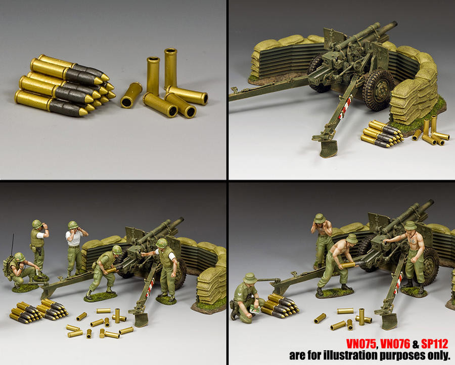 VN076 The ANZAC 105mm Gun & Crew Set figurines et collections