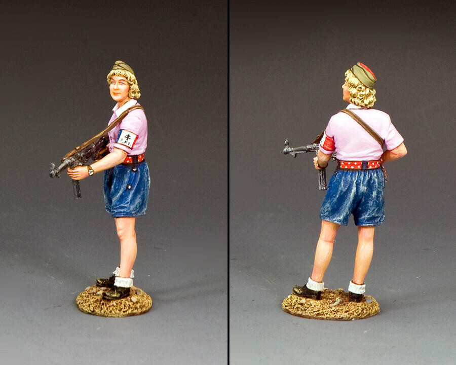 Figurine King And Country DD348 - Jeune Fille De La Résistance FFI - Neuf En Boîte