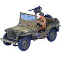 NOR050 Willys Jeep & Driver 22nd Inf 4th Division by First Legion (RETIRED)