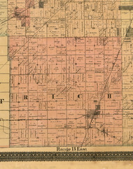 Rich, Illinois 1898 Old Town Map Custom Print - Cook Dupage Will Cos.