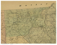 Crosby, Ohio 1884 Old Town Map Custom Print - Hamilton Co.