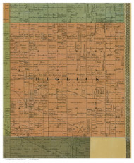 Biglick, Ohio 1890 Old Town Map Custom Print - Hancock Co.