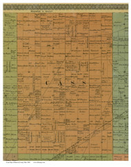 Cass, Ohio 1890 Old Town Map Custom Print - Hancock Co.