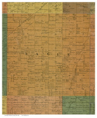 Eagle, Ohio 1890 Old Town Map Custom Print - Hancock Co.