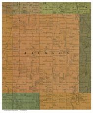 Jackson, Ohio 1890 Old Town Map Custom Print - Hancock Co.