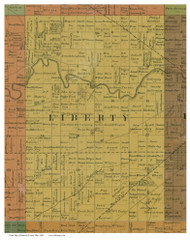 Liberty, Ohio 1890 Old Town Map Custom Print - Hancock Co.