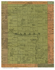 Marion, Ohio 1890 Old Town Map Custom Print - Hancock Co.