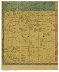 Orange, Ohio 1890 Old Town Map Custom Print - Hancock Co.
